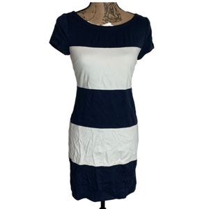 Banana Republic navy blue white sailor dress